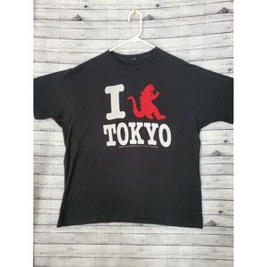 I Heart Godzilla Tokyo T Shirt Mens SZ XL Licensed Toho Pop Culture Movie Black